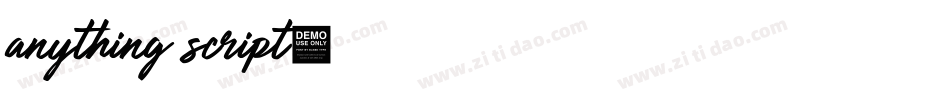 anything script字体转换
